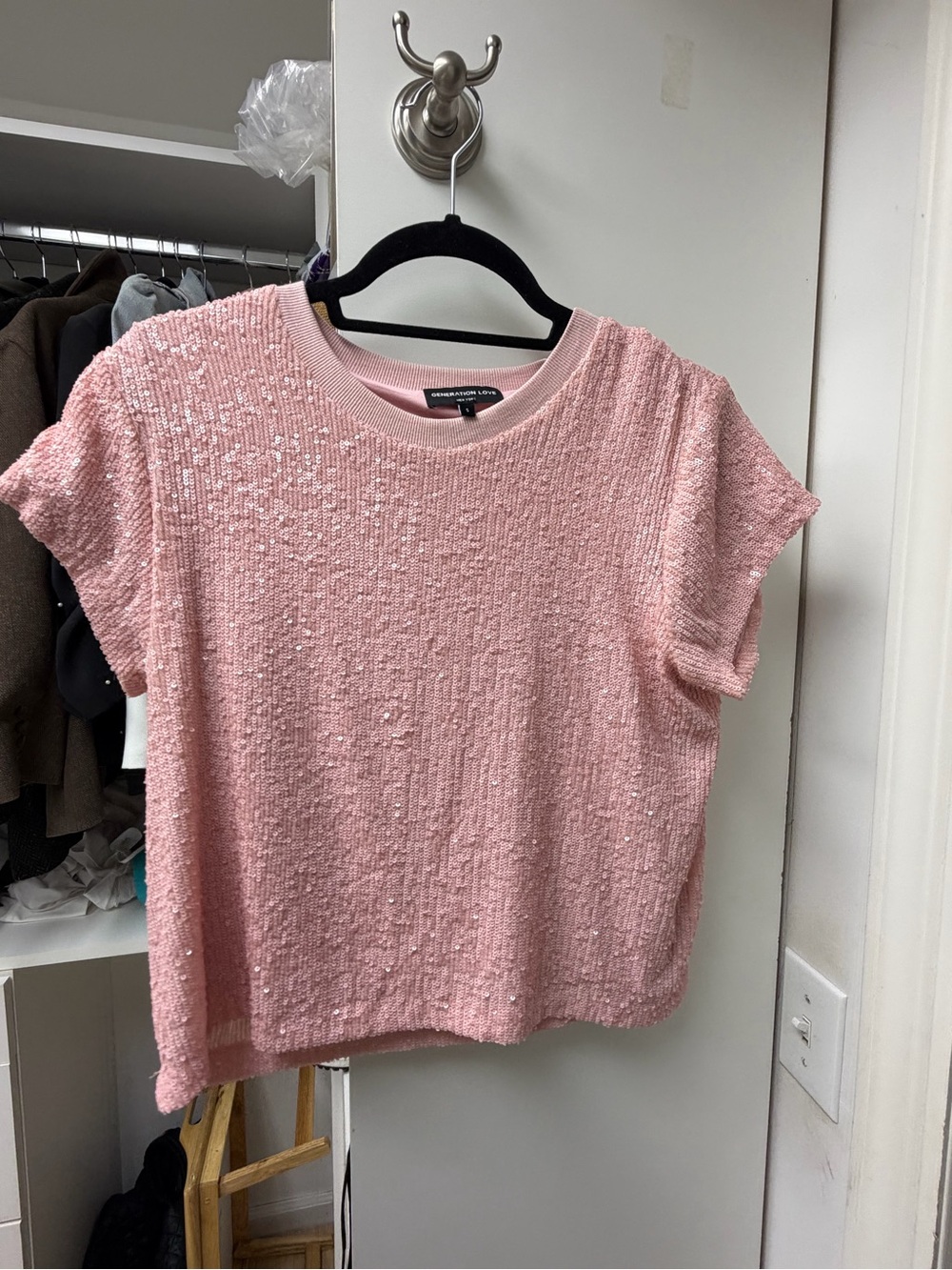 Generation Love Blush Pink Short-Sleeve Textured Knit Top